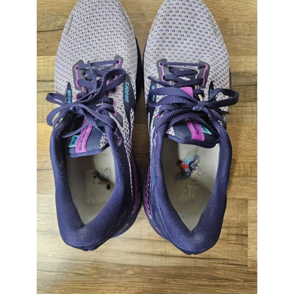 Brooks Adrenaline GTS 22 Running‎ Shoes Womens Size 10 Blue Purple 1203531B514